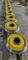 Колеса трейлера тележки рельса диаметра 640mm EN 10204 с желтым крася цветом